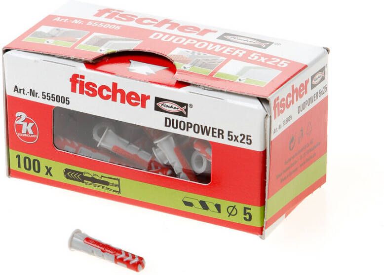 Mtools Fischer DuoPower Plug 5x25 mm. 100 st. |