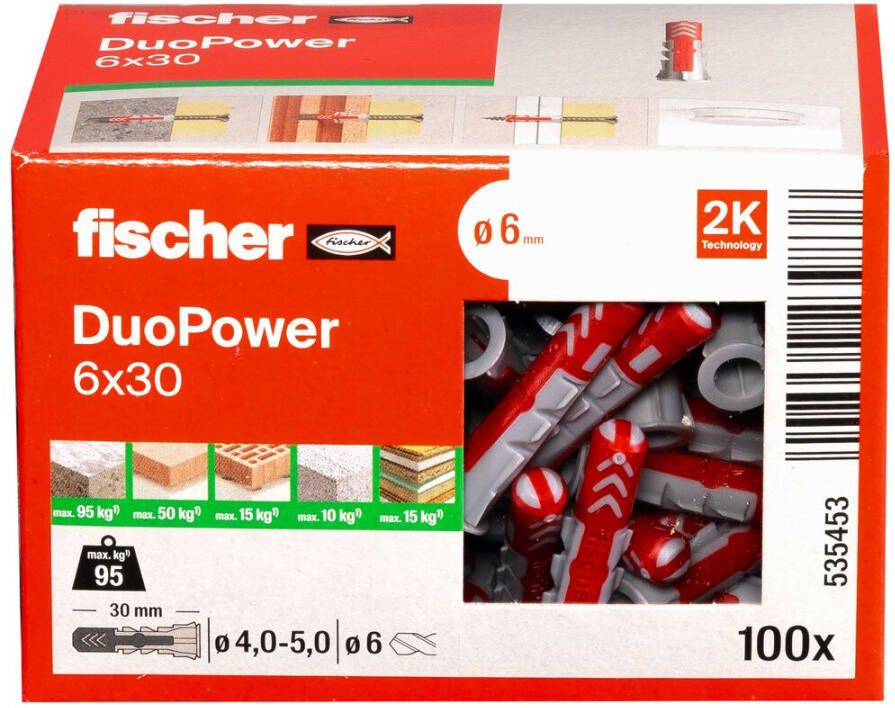 Mtools Fischer DuoPower Plug 6x30 mm. 100 st. |