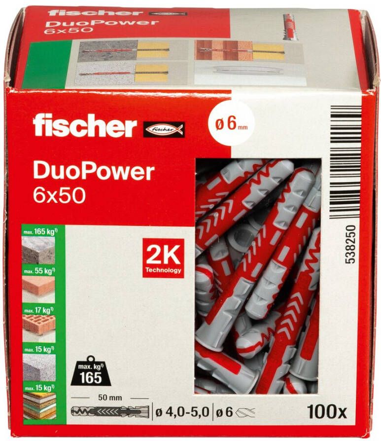 Fischer plug Duopower 6x50mm