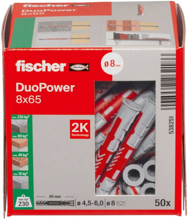 Fischer plug Duopower 8x65mm