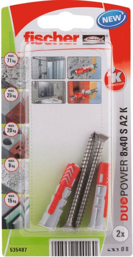 Fischer ZB DUOPOWER 8X40 535487 2ST