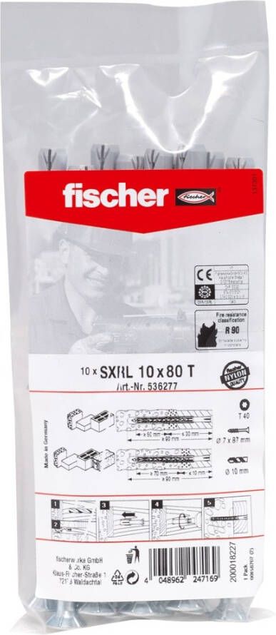 Fischer ZB PLUG SXR L 10X 80 T 536277