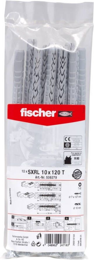 Fischer ZB PLUG SXR L 10X120 T 10ST.
