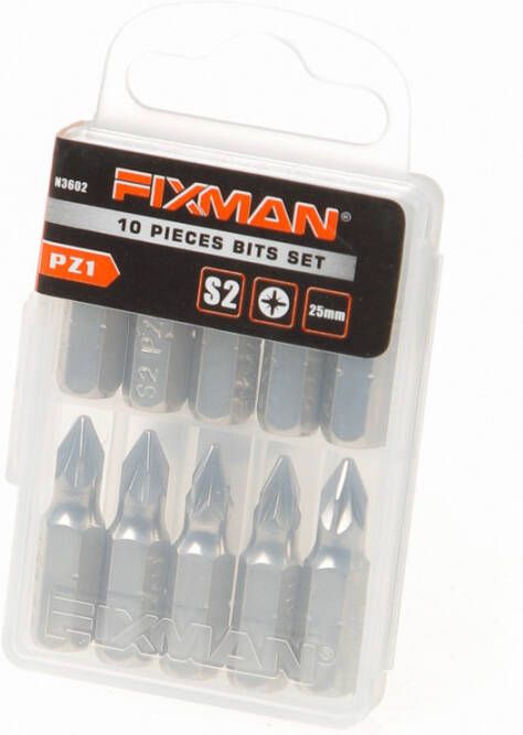 Fixman Bits 1 4" 25mm PZ 1 (set van 10)