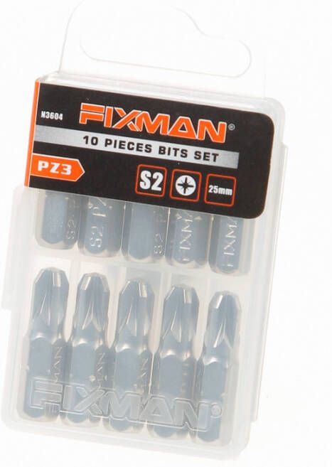Fixman Bits 1 4" 25mm PZ 3 (set van 10)