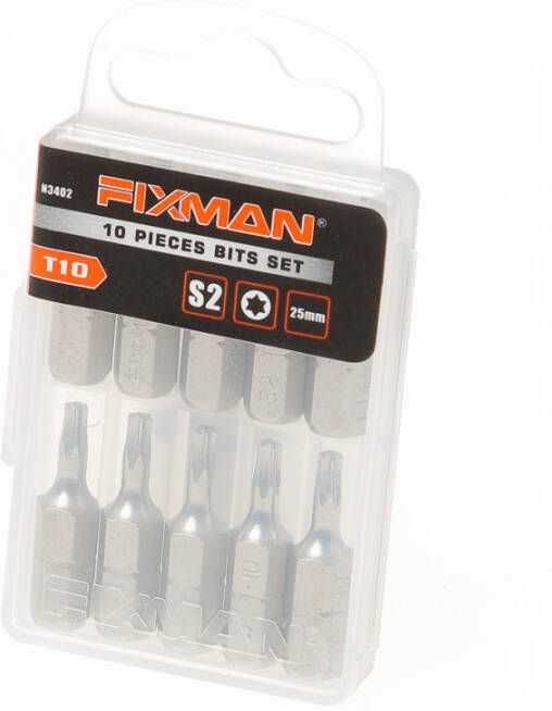 Fixman Bits 1 4" 25mm Torx T10 (set van 10)