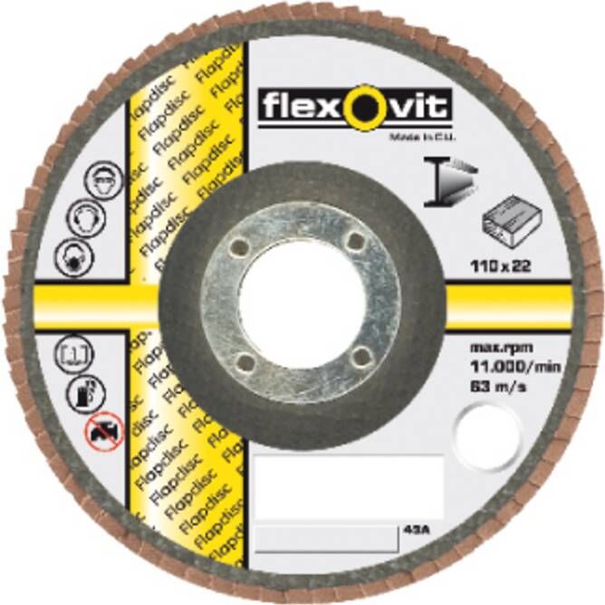 Flexovit Lamellenschijf k120 110x22.2 slc