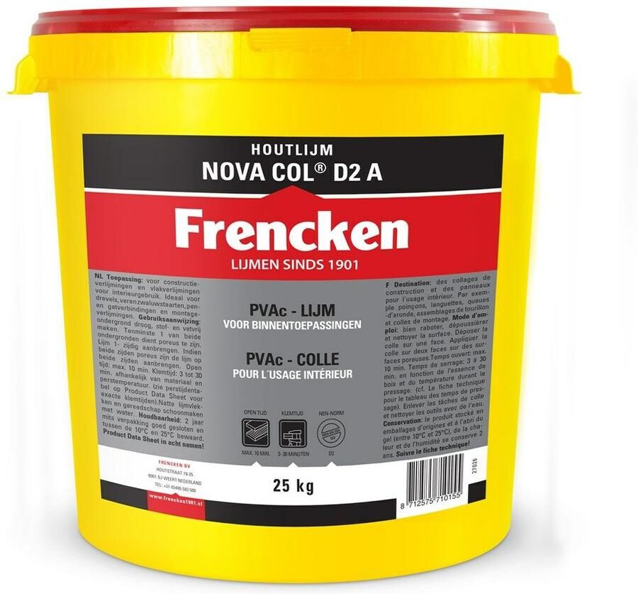 Frencken HOUTLIJM NOVA D2 A 25KG 12512