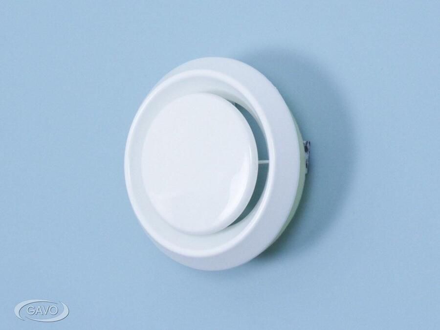 Gavo Afzuigventiel rond kunststof wit buis 150 160 mm