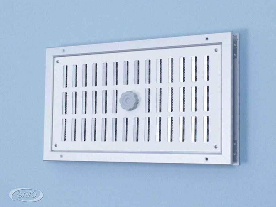 Gavo Deurrooster aluminium afsluitbaar geanodiseerd wit RAL 9010