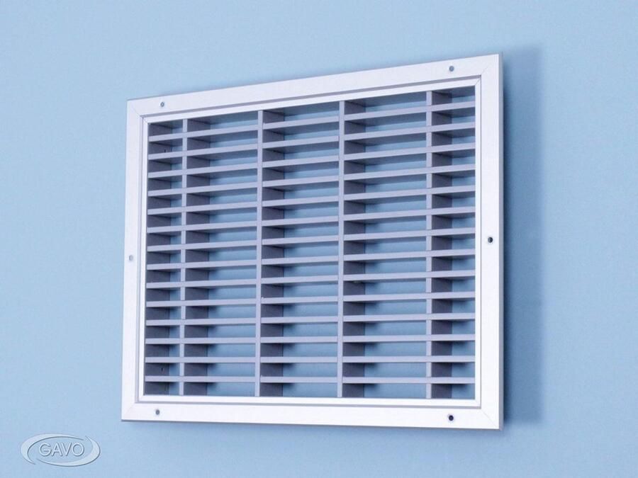 Gavo Lamellenrooster brandwerend geanodiseerd kader grijze lamellen