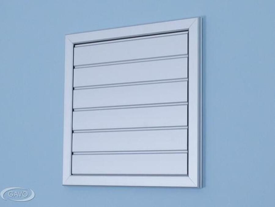 Gavo Overdrukrooster kunststof met lamellen wit met lamellen buis 100 125 mm (110x55 mm)