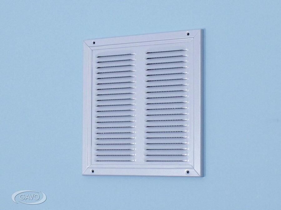 Gavo Schoepenrooster aluminium omkaderd alu-kleur RAL 9006