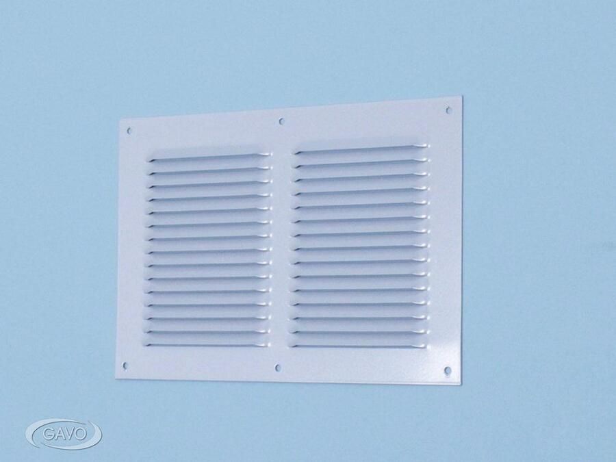 Gavo Schoepenrooster aluminium vlak hoge doorlaat alu-kleur RAL 9006