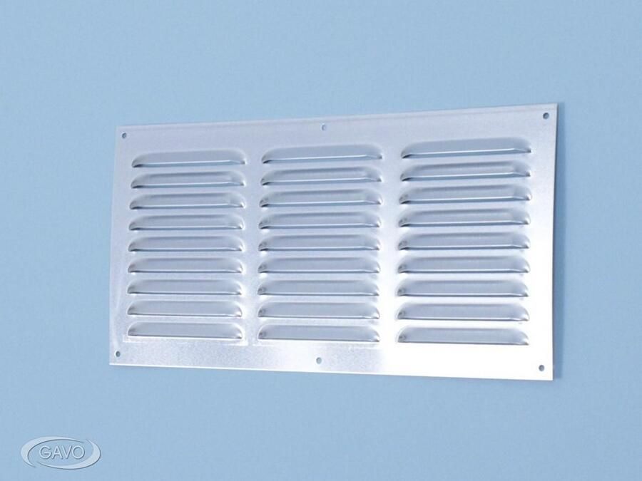 Gavo Schoepenrooster aluminium vlak mill-finish