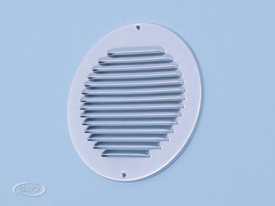 Gavo Schoepenrooster rond aluminium alu-kleur RAL 9006