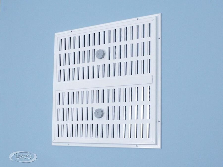 Gavo Schuifrooster aluminium samengesteld wit RAL 9010