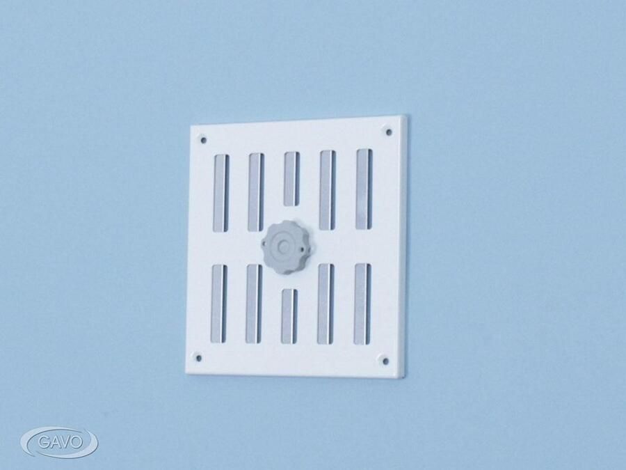 Gavo Schuifrooster aluminium wit RAL 9010