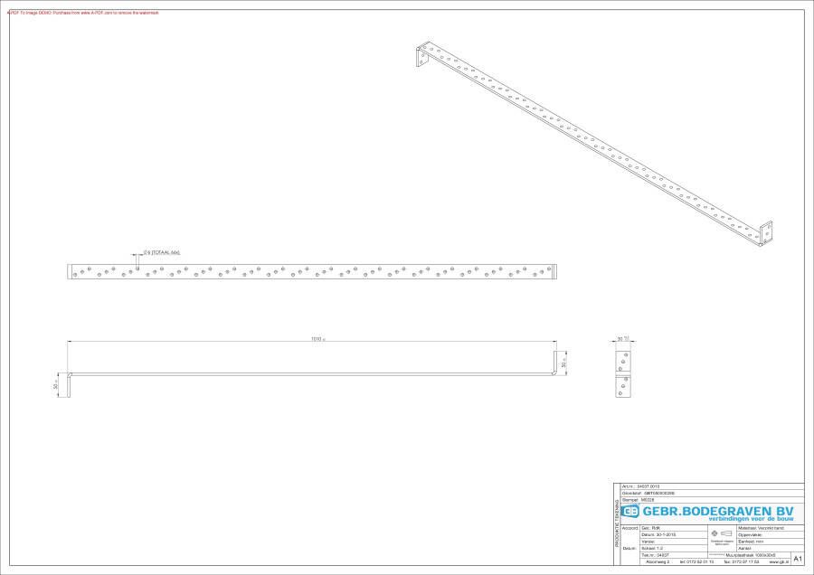 GB muurplaathaak 1200x30x5.0 verzinkt | 10 stuks 17204039 - Foto 2