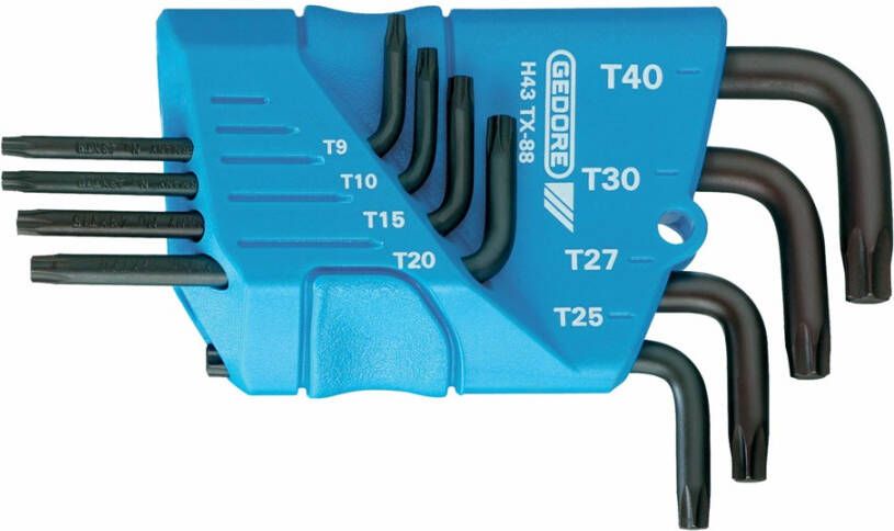 Gedore haakse inbussleutels H 43 TX-08 T10-t45 (8-dlg)