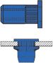 Gesipa Blindklinkmoer | klinknagelschacht d x l 9 x 15 5 mm M6 | staal standaard (vlakronde kop) | 250 stuks 1433706 - Thumbnail 1