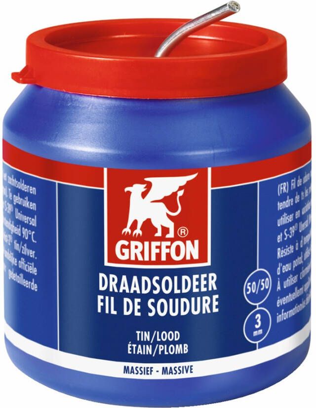 Mtools Griffon Draadsoldeer Tin Lood 50 50 Massief Ø 3.0 mm Pot 500 g NL FR |