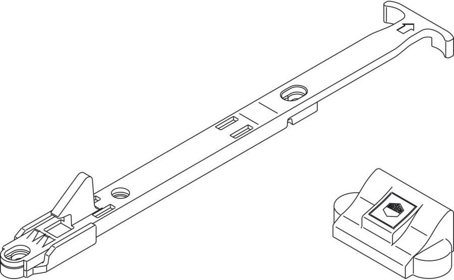 GYZS Deurvastzetter komfort ma=35mm zwart rusti