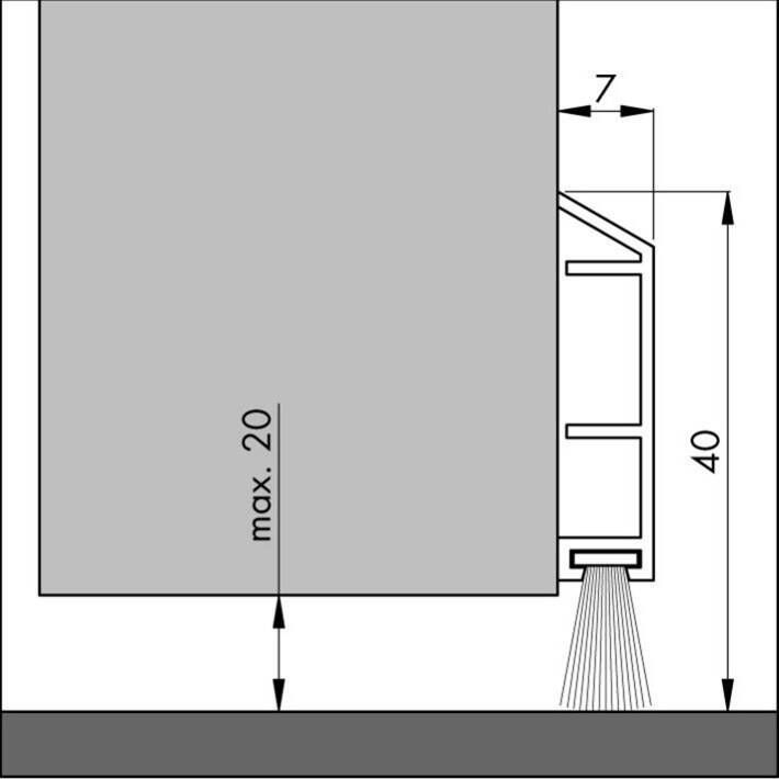 GYZS Dorpelstrip pvc pds-b-wt