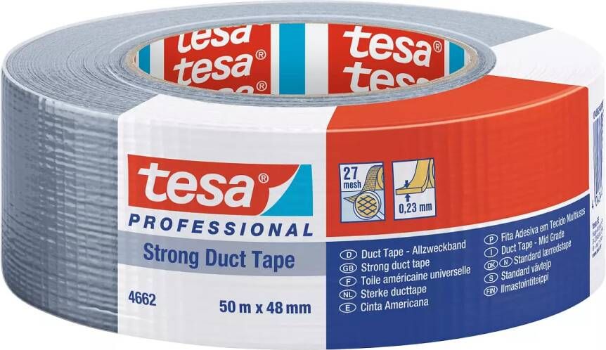 TESA DUCTTAPE 50X48 MM GRIJS 04662