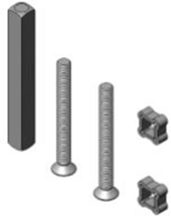 GYZS S2 Montageset kruk kruk dd 91-99mm (1stift+2schr)