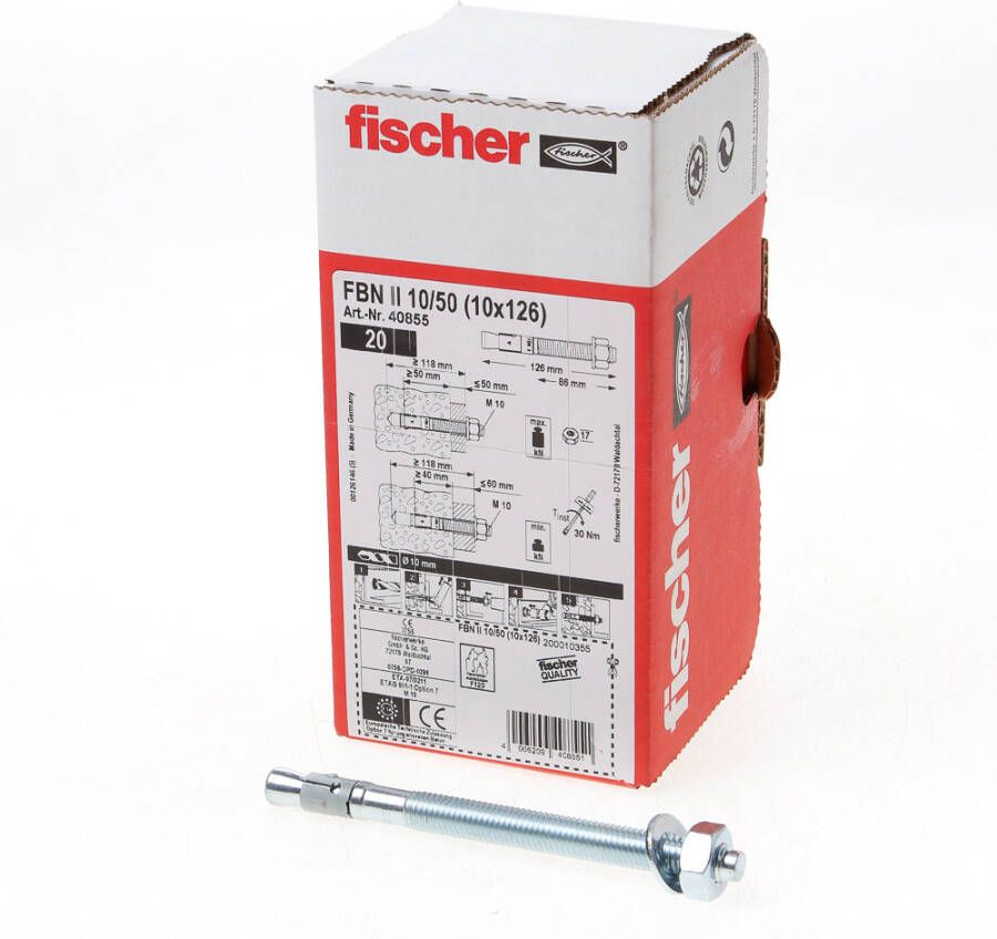 Fischer FBN II 10 50 (10X126) 20 St 40855