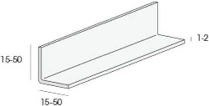 Heering Hoekprofiel 15x15x1.5mm zwart kunststof (2.60mtr)