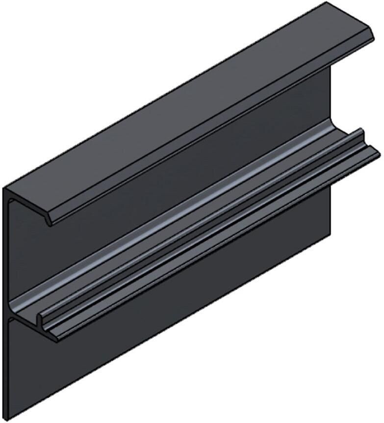 Henderson F134B 2000-Klikkap aluminium zwart 2000mm