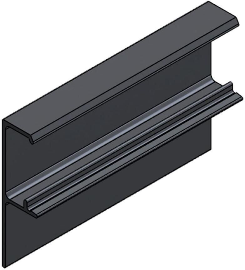 Henderson F134B 4000-Klikkap aluminium zwart 4000mm