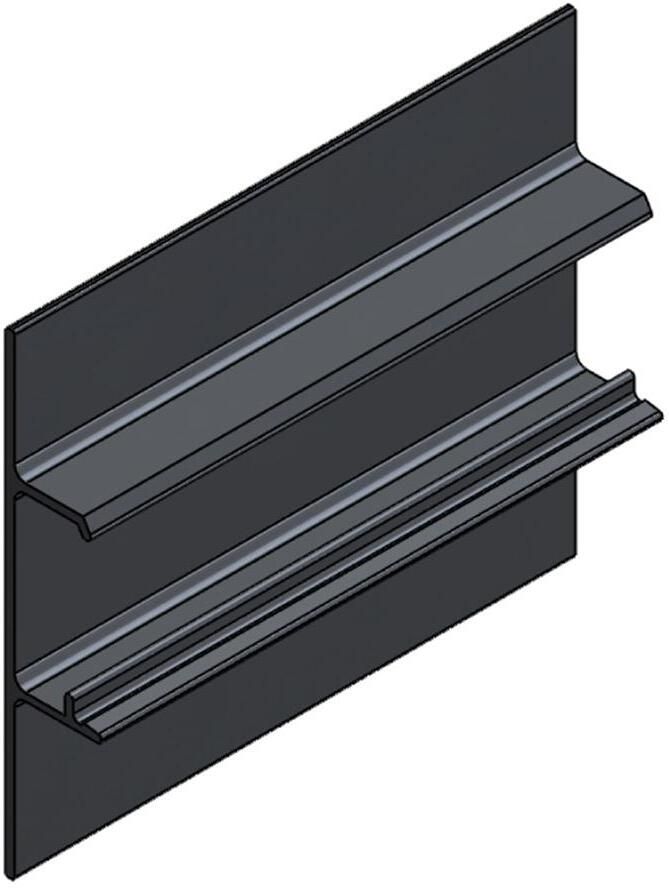 Henderson F140B 2000-Klikkap aluminium zwart 2000mm verhoogd