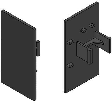 Henderson F140B EC-Eindclip set (L+R) voor klikkap F140B zwart