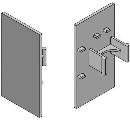 Henderson F140N EC-Eindclip set (L+R) voor klikkap F140N grijs