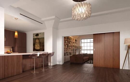 Henderson Soltaire 120 telescopisch schuifdeursysteem 3 Deuren hangrol vlakke plaat Plafondmontage buiten binnen Rail 5000mm