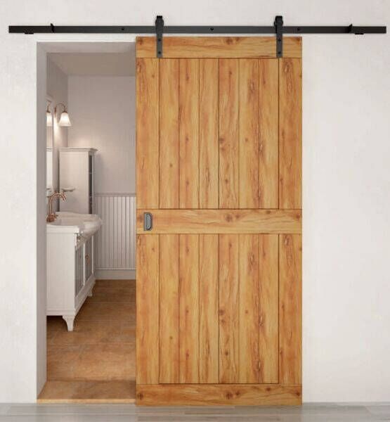 Henderson Schuifdeurbeslag Rustic zwart 2000mm R80 20.