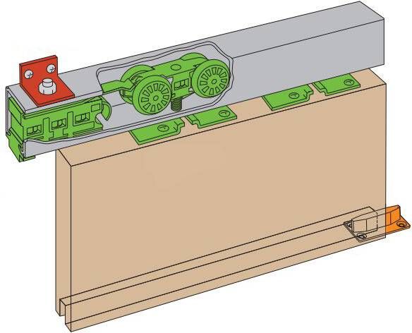 Henderson schuifdeurset H100 2400 STL
