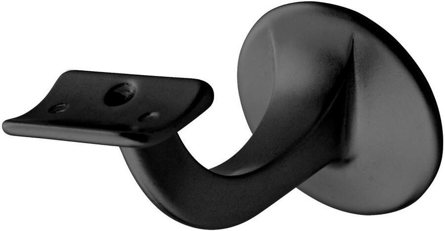 Hermeta Handlaufträger 3506 Alu.ku.-besch.schwarz D.Wandplatte 56mm