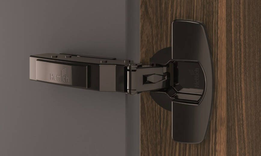 Hettich Potscharnier Sensys 8645i zwart B 12.5mm TH 58 opliggend