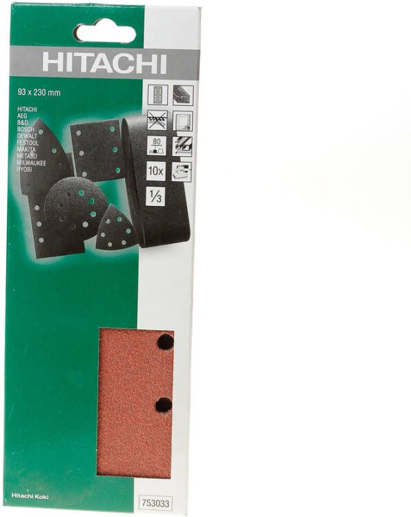 Hikoki Accessoires Schuurpapier 93X230 K80 (10 St)(Oud 879372) 753033