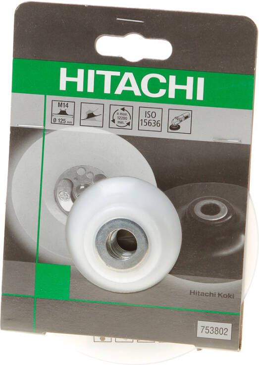 Hikoki Accessoires Steunschijf Met Moer 125 Mm Middel-Hard Iso 15636 (Oud 750716) 753802