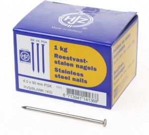 Hjz 1 kg spykers rvs pgk 90x4.0