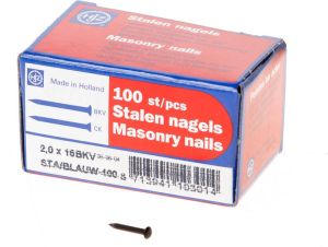 Hjz Stalen nagel bb 16x2.0 (100)