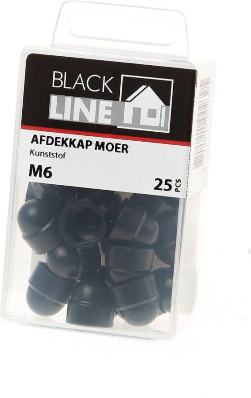 Hoenderdaal Afdekkapje zwart M6 Blister(25)