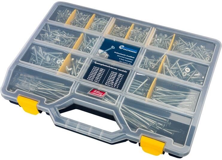 Proftec Assortimentskoffer Groot Spaanplaatschroeven Vz Pk +Snijpunt Torx TX20 (+Bit) 8900.01.00110