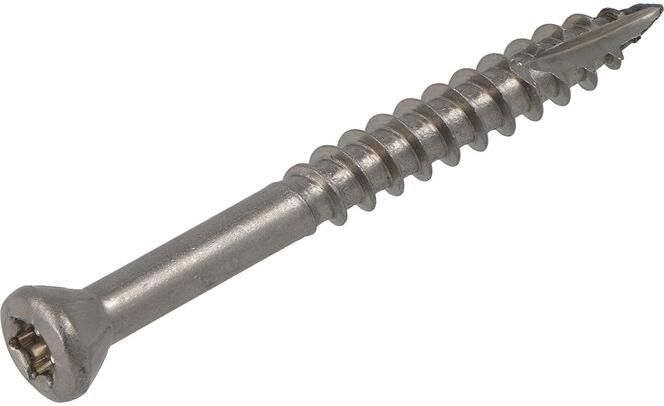 Hoenderdaal Fasteners Hoenderdaal Vlonderschroef Rvs-A2 Lk-60° +Snijpunt Torx TX25 5.0X50 30 | 200 stuks 0226.30.41901