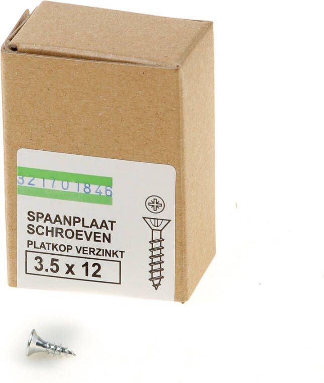 Hoenderdaal Fasteners Hoenderdaal Houtschroef Messing Vernikkeld Pk Zs Din97 3.5X20 | 200 stuks 0101.24.17020